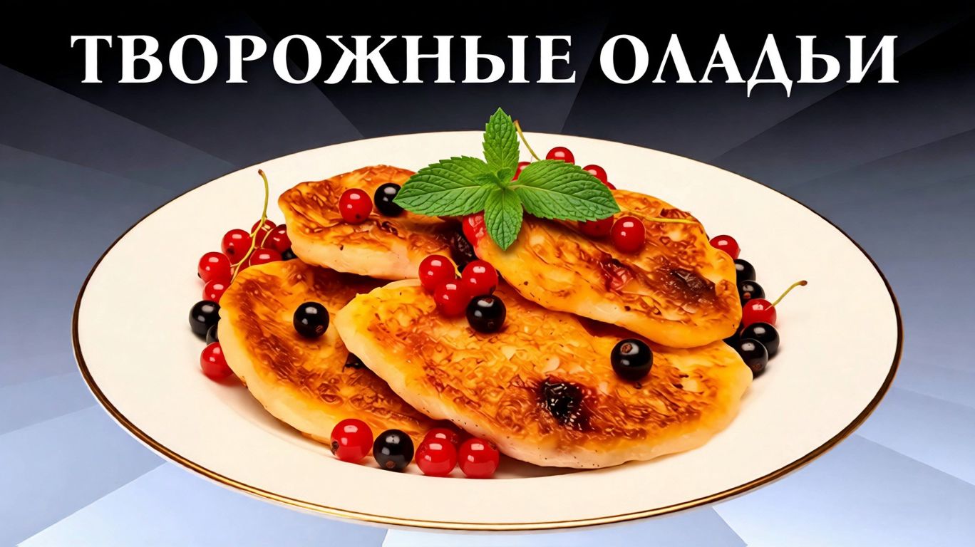Творожные оладьи с ягодами черной и красной смородины