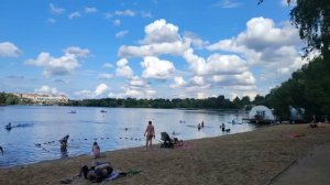 Долгопрудный. Классный городской пляж.