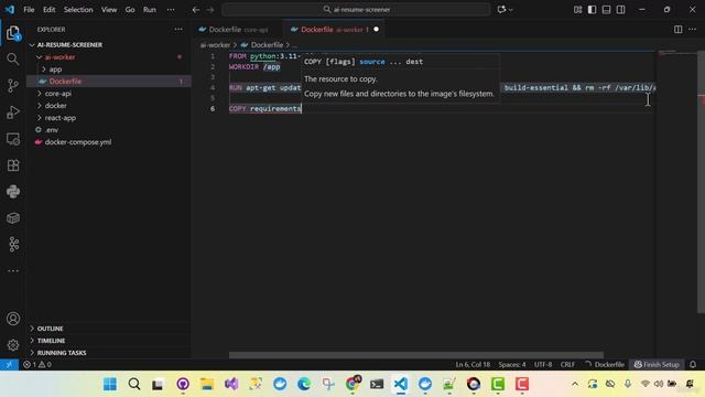 5 - Dockerfile Python AI Worker смотреть онлайн