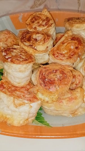 Рулетики из лаваша к чаю#еда#кулинария#рецепты#вкусно#готовимдома