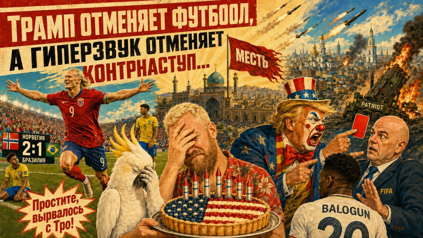 "Простите, вырвалось" №459 | Про больного Трампа и Инфантилино, про горящий Киев, про месть Ирана смотреть онлайн