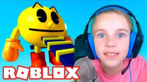 ПОБЕГ от ГИГАНТСКОГО и ЗЛОГО PACMAN в РОБЛОКС приключения Family Play TV