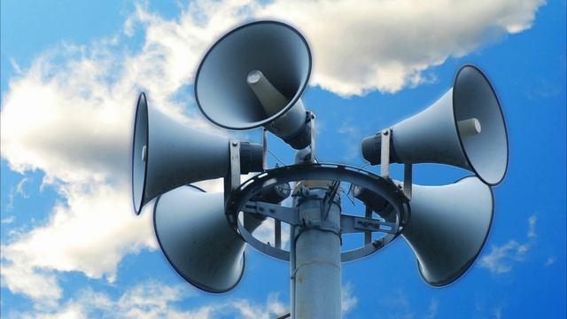 Звук сирены военной тревоги. Звуки военной сирены