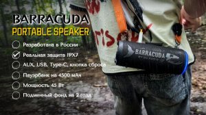 Тест BARRACUDA Portable Speaker на влагозащиту: колонка IPX7 с флешкой и пауэрбанком 🎵
