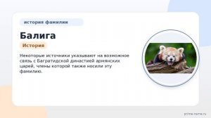 Фамилия Балига: происхождение, значение и склонение