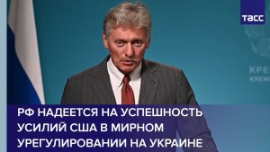 Песков: РФ надеется на успешность усилий США в мирном урегулировании на Украине