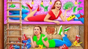 Секретный домик под кроватью # Богатая и бедная Челлендж от Multi DO Fun Challenge