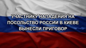 Участнику нападения на посольство России в Киеве вынесли приговор