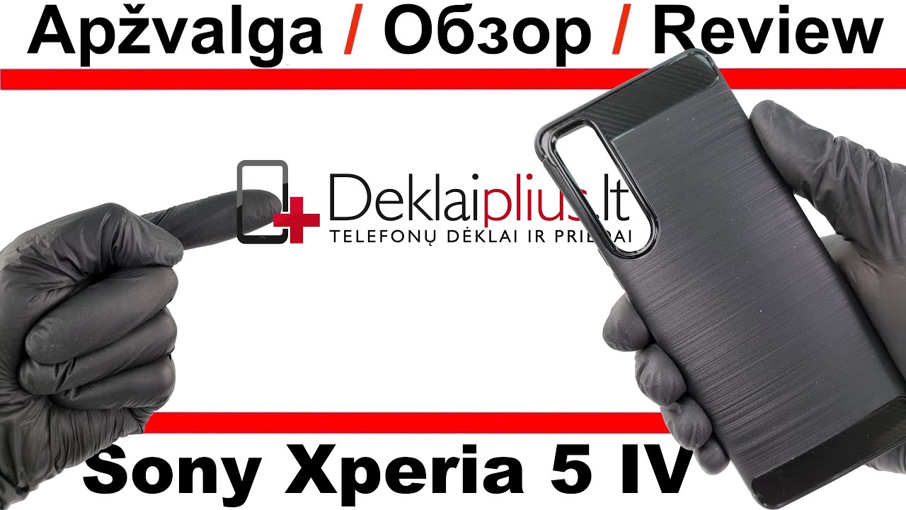 Sony Xperia 5 IV Carbon guminis dėklas - juodas смотреть онлайн