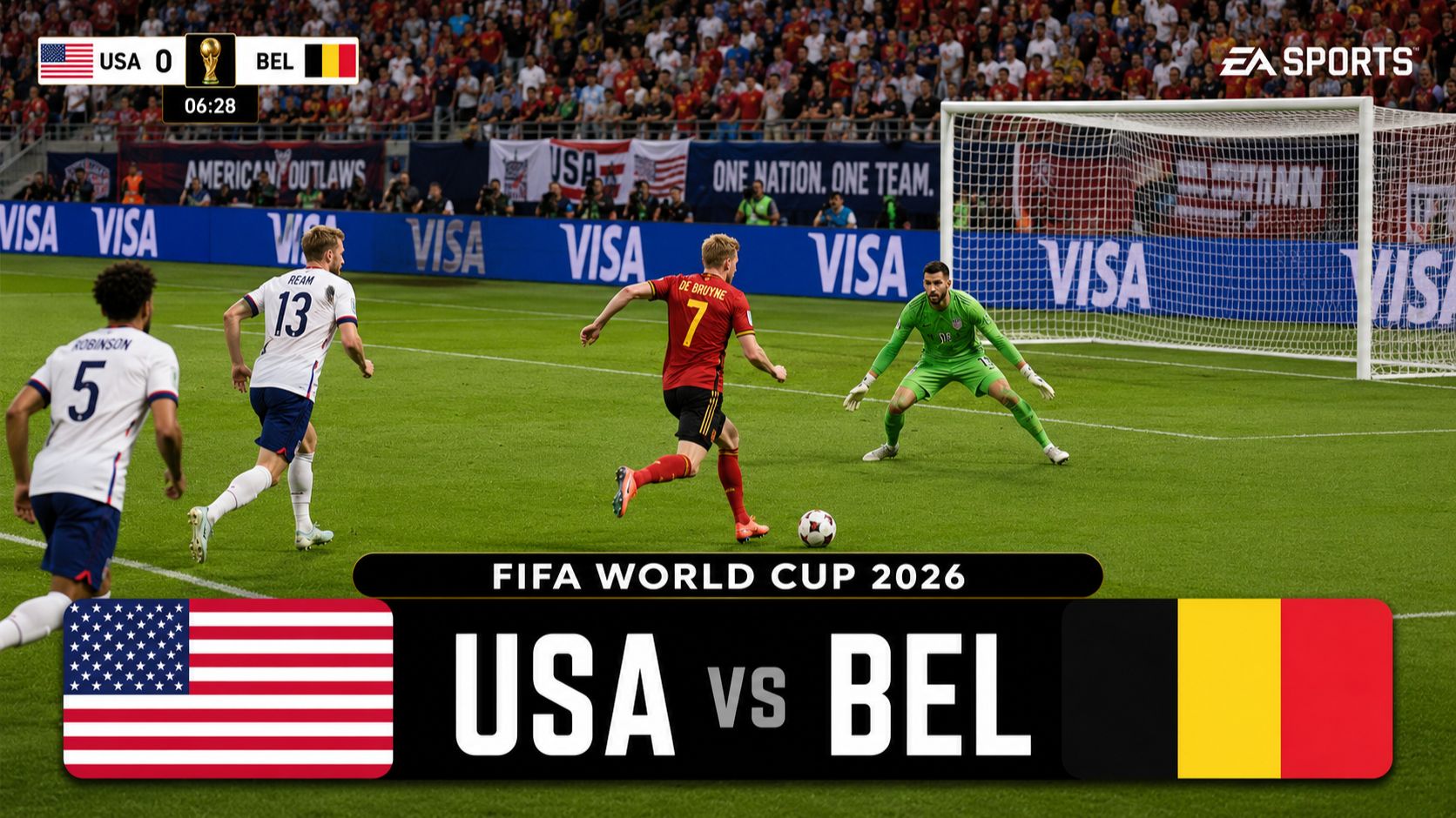 США — Бельгия | FIFA World Cup 2026 Simulation | FC26 Gameplay смотреть онлайн