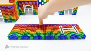 Как сделать радужную надувную водную горку и стену Pop It в роскошном доме