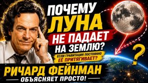 Почему Луна не падает на Землю, если гравитация постоянно её притягивает? | Ричард Фейнман