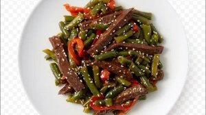 Говядина с стручковой фасолью Китайская кухня Рецепт от повара
