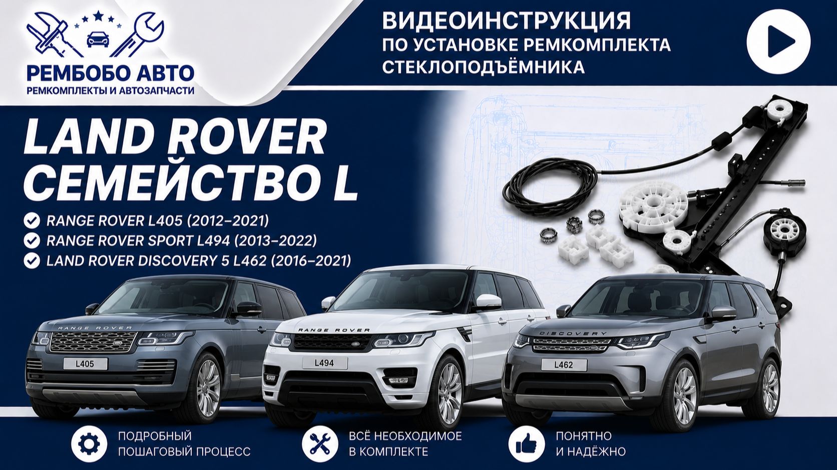 Range Rover L405, Range  Rover Sport L494, Land Rover Discovery 5