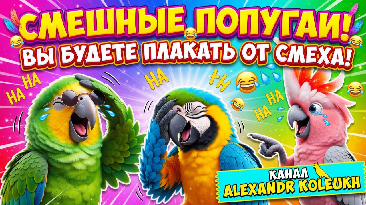 СМЕШНЫЕ ПОПУГАИ! ВЫ БУДЕТЕ ПЛАКАТЬ ОТ СМЕХА!