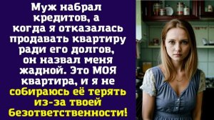 Муж набрал кредитов, а когда я отказалась продавать квартиру ради его долгов, он назвал меня жадной
