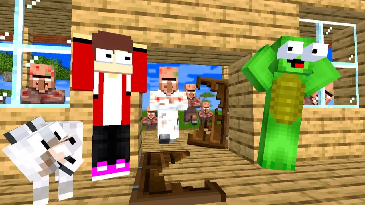 Maizen : JJ & Mikey Zombie Apocalypse - Funny Minecraft Animation смотреть онлайн