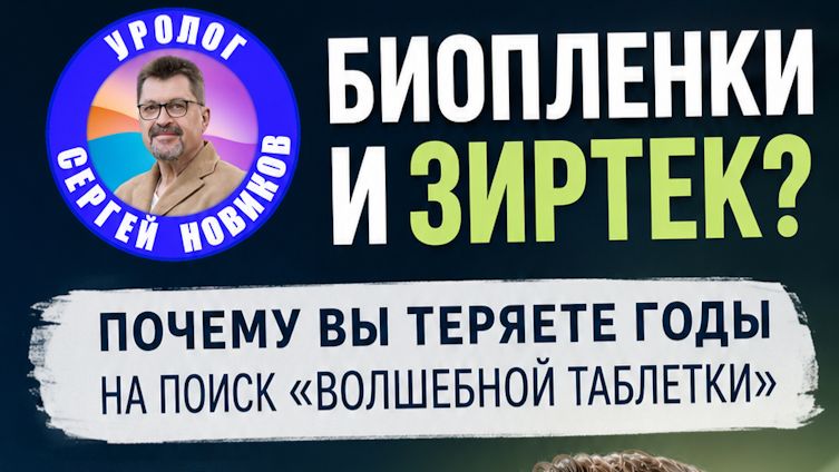 Простатит биопленки и Зиртек? Почему вы теряете годы на поиск волшебной таблетки простатит