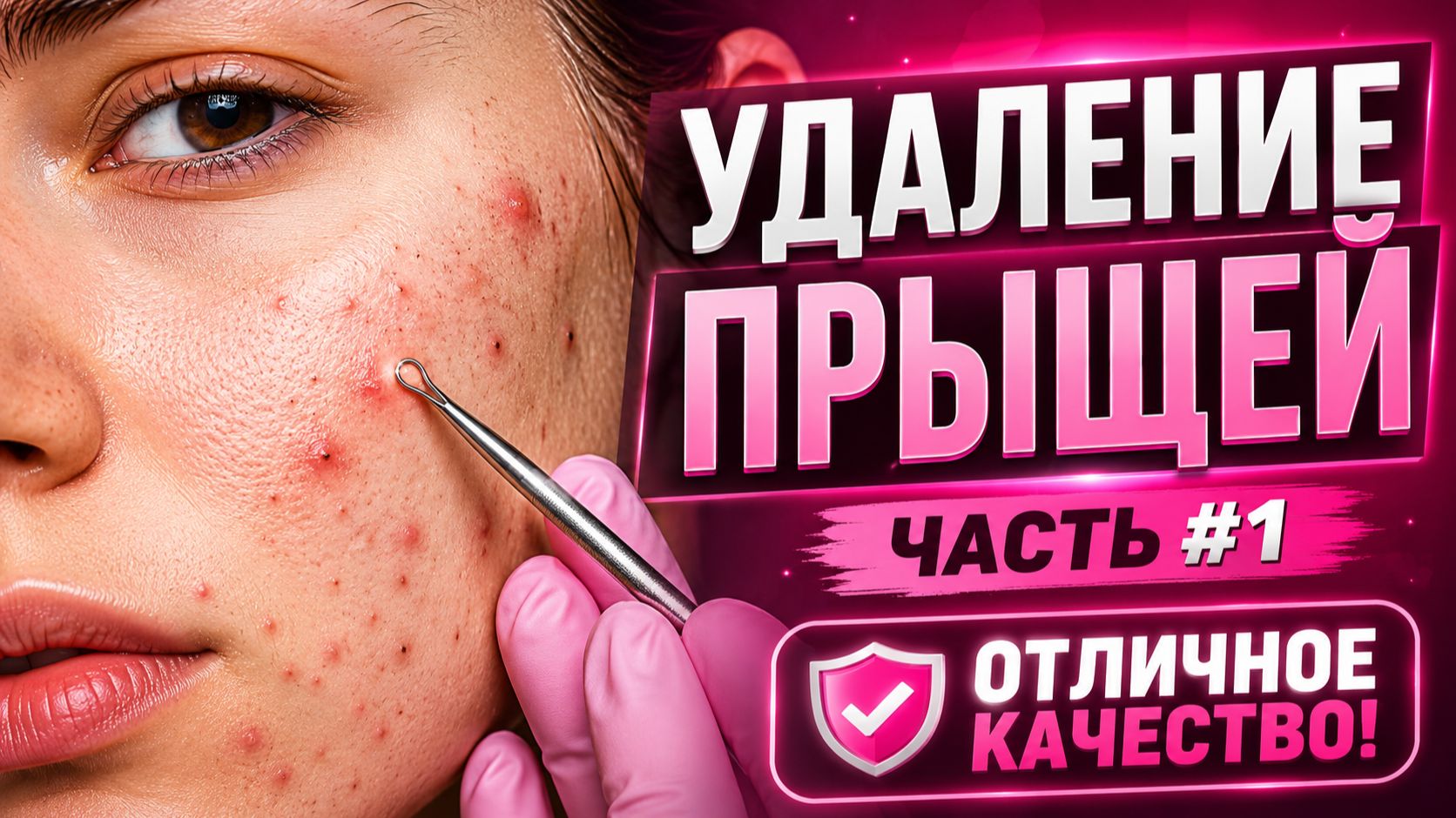 Удаление прыщей часть #1. Отличное качество!