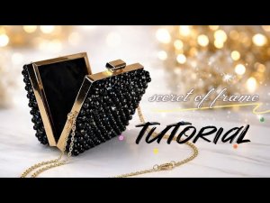 Beaded clutch tutorial. Клатч из бусин с фермуаром без отверстий