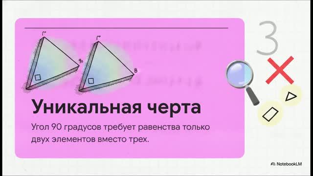 Геометрия 7 класс 36 Признаки равенства прямоугольных треугольников