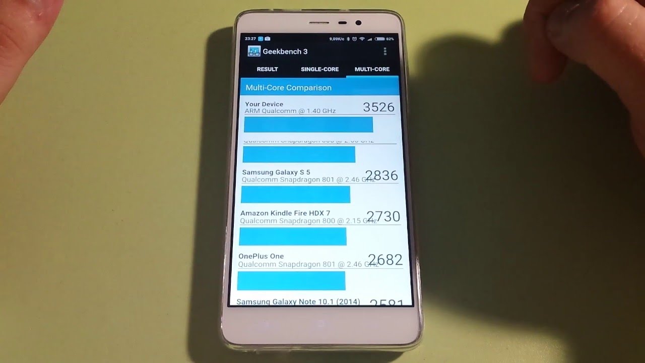 Xiaomi Redmi Note 3 Pro Prime ► тест Geekbench 3 смотреть онлайн