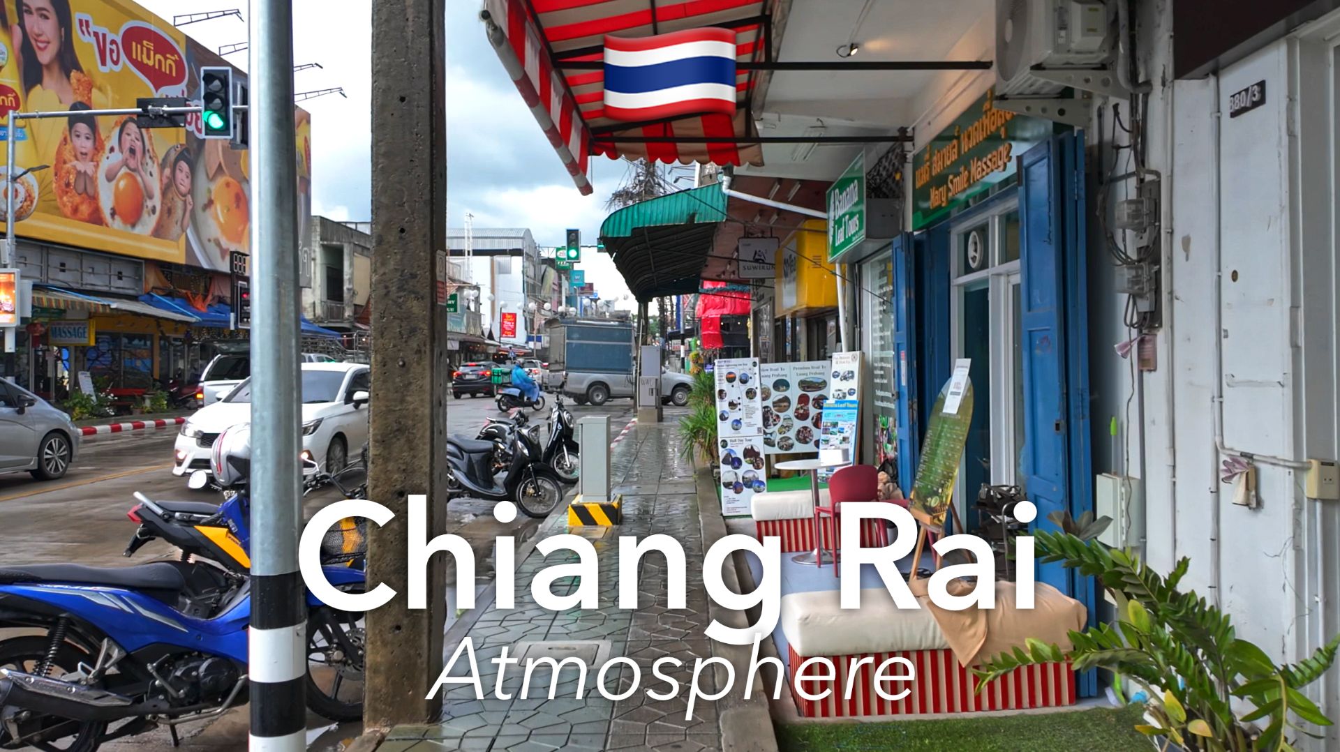 Chiang Rai Walk In 4K / City And White Temple / No Music Or Filters / Thailand