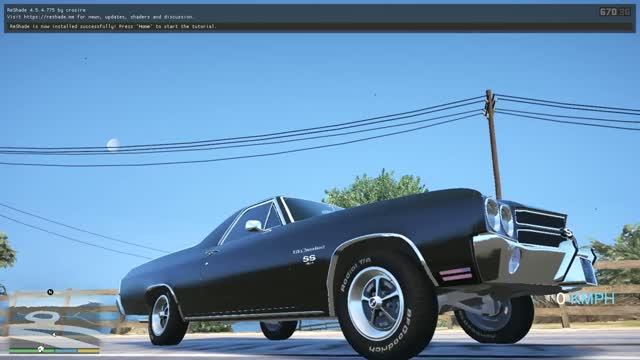 Chevrolet El Camino SS 1970 для GTA 5 навожу суету на легендарном дорогом и мощном масл каре в гта 5 смотреть онлайн