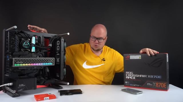Новая материнская плата для AMD компа - ASUS ROG CROSSHAIR X870E APEX смотреть онлайн