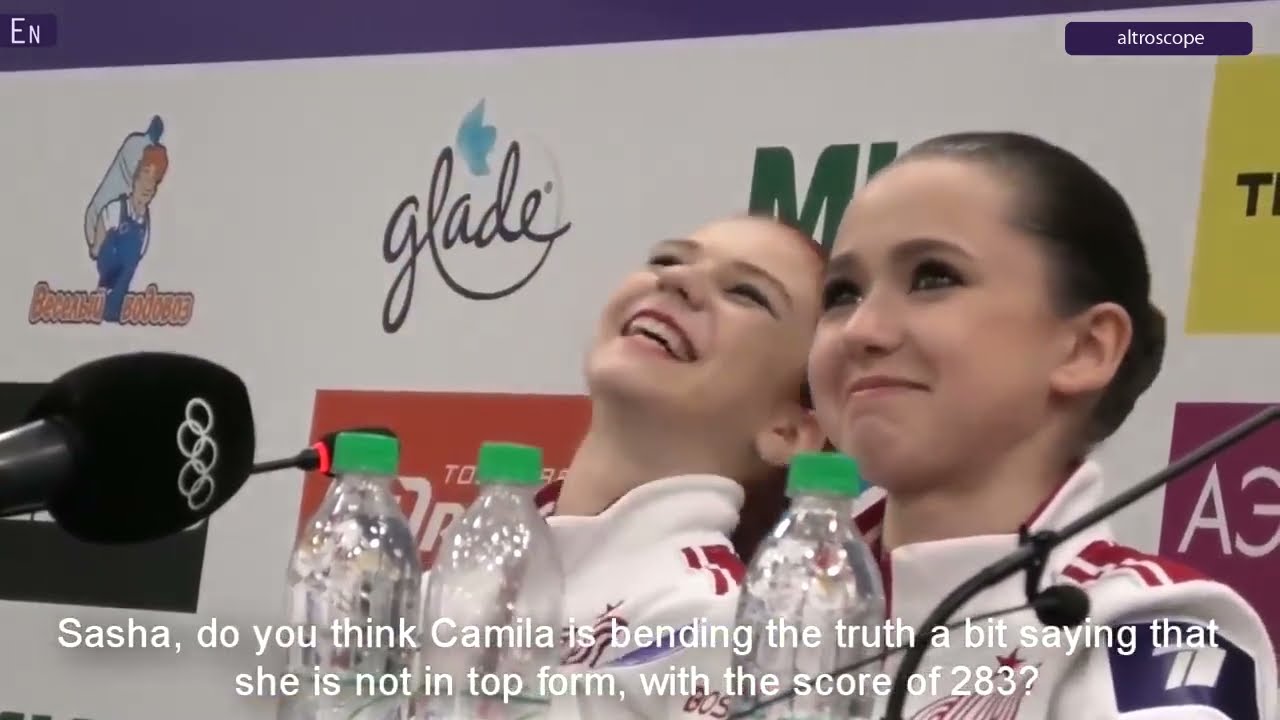 Valieva, Trusova, Shcherbakova - Press Conference At Russian Nationals 2022