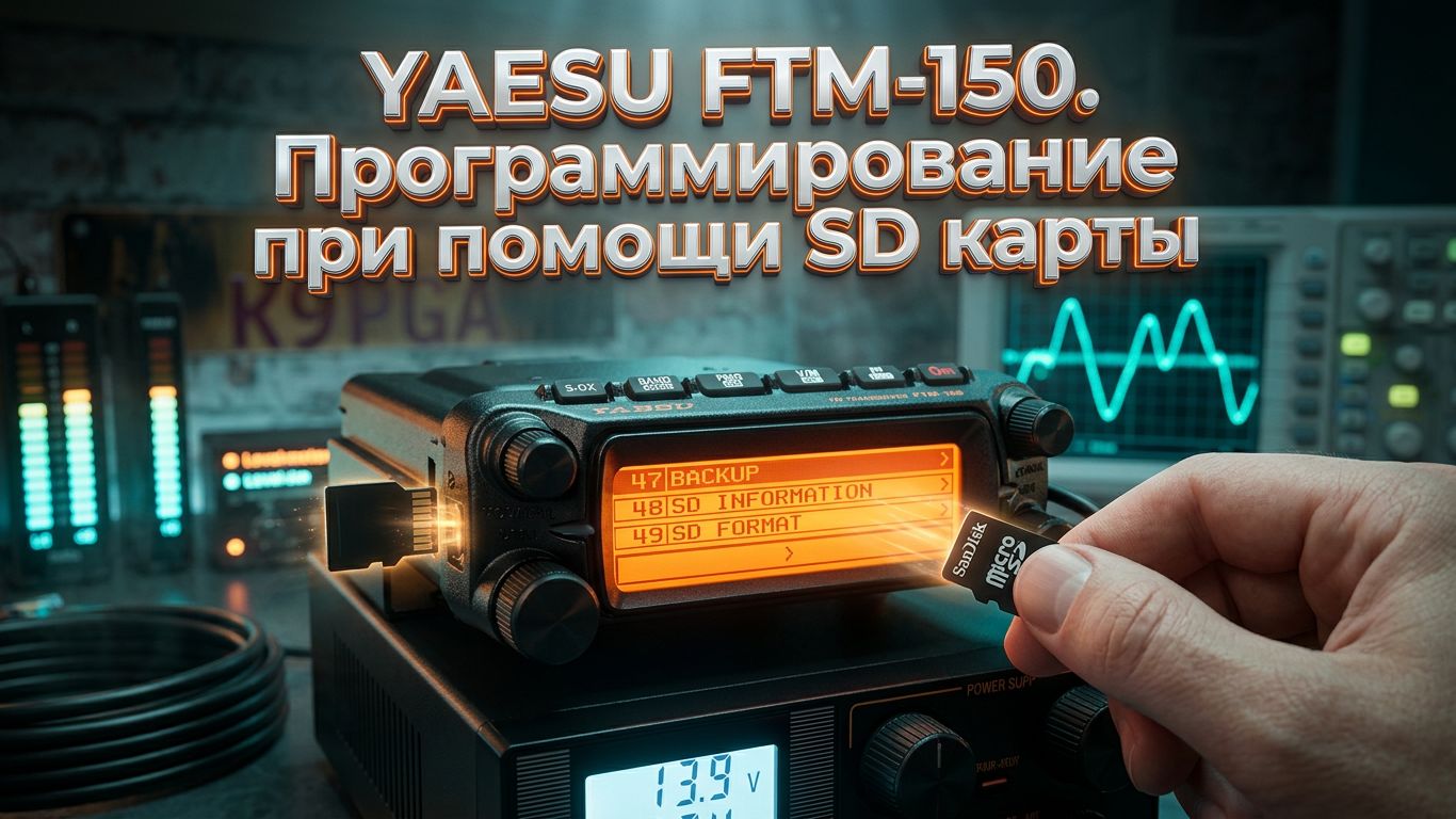 YAESU FTM-150. Программирование при помощи SD карты.
