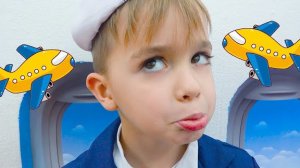 ВЛАД И НИКИ УГНАЛИ САМОЛЕТ?! ✈️😱 Безумный Челлендж на Борту для детей!