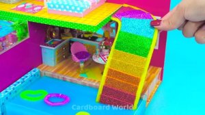 Миниатюрный картонный домик своими руками❤️ Бассейн для черепашки💕 DIY поделки