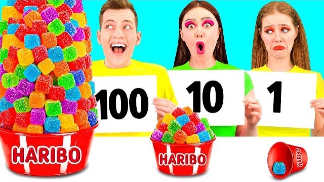 100 Слоев Еды Челлендж | Крутые Творческие Лайфхаки смотреть онлайн