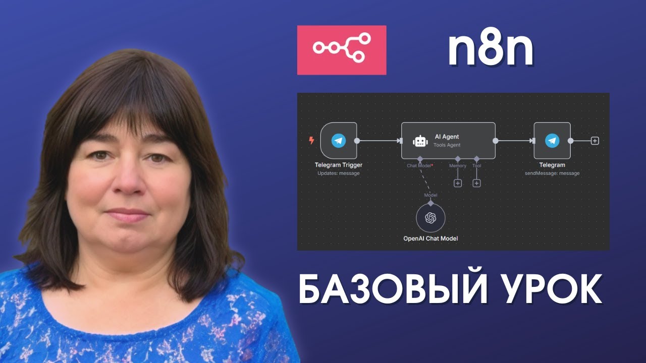 Telegram-бот с ИИ за 10 минут — без единой строки кода! #n8n #автоматизация #nocode #telegramбот смотреть онлайн