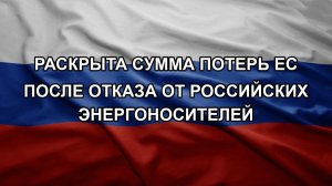 Раскрыта сумма потерь ЕС после отказа от российских энергоносителей