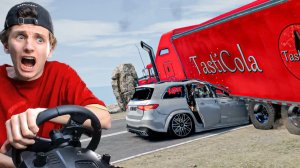МАЖОРЫ НА МЕРСЕДЕСЕ УСТРОИЛИ АВАРИЮ НА ТРАССЕ...! ｜ BeamNG.drive