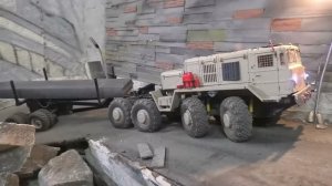 RC машинки 🚚 Советский МАЗ-537 тащит тяжелый груз в крутую гору! 🏔️🚛