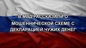 В МВД рассказали о мошеннической схеме с декларацией чужих денег