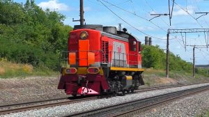 «Помазок» ТЭМ2-5106 следует по перегону Кузнецк - Сюзюм