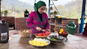 Сбор вишни и готовим  мясом с рисом  выпекаем хлеб Азербайджанская Кухня Деревенская Кухня  Рецепты