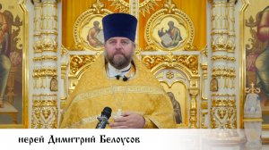 иерей Димитрий Белоусов, проповедь в день Рождества Иоанна Предтечи