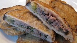 Баклажаны с мясом в кляре
