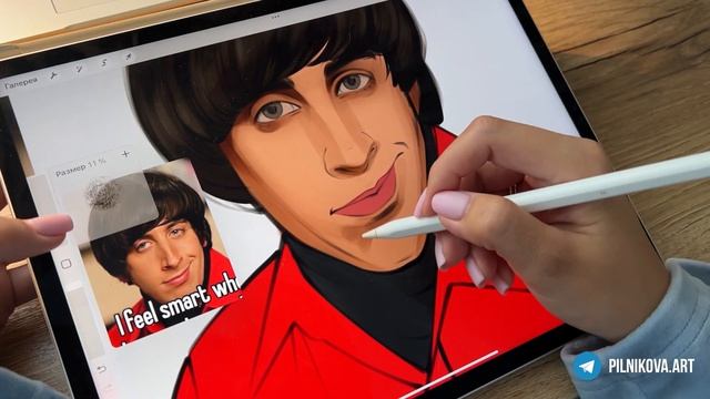 Рисую портретный стикер в Procreate | Уроки рисования смотреть онлайн