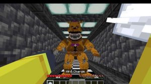За мной гнался Кошмарный Медведь Фредби | FNaF 4 МОД для Майнкрафт ПЕ, Дополнение для MCPE