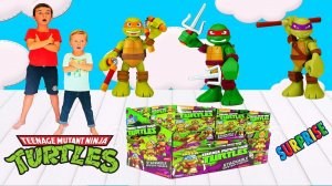 Распаковка Сюрпризов ЧЕРЕПАШКИ НИНДЗЯ! Раф сошел с ума! UNBOXING SURPRISE TURTLES