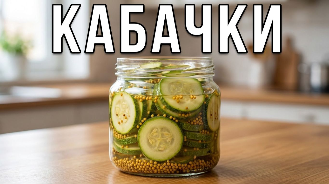 Хрустящие маринованные кабачки 🥒 С зёрнами горчицы! Пальчики оближешь