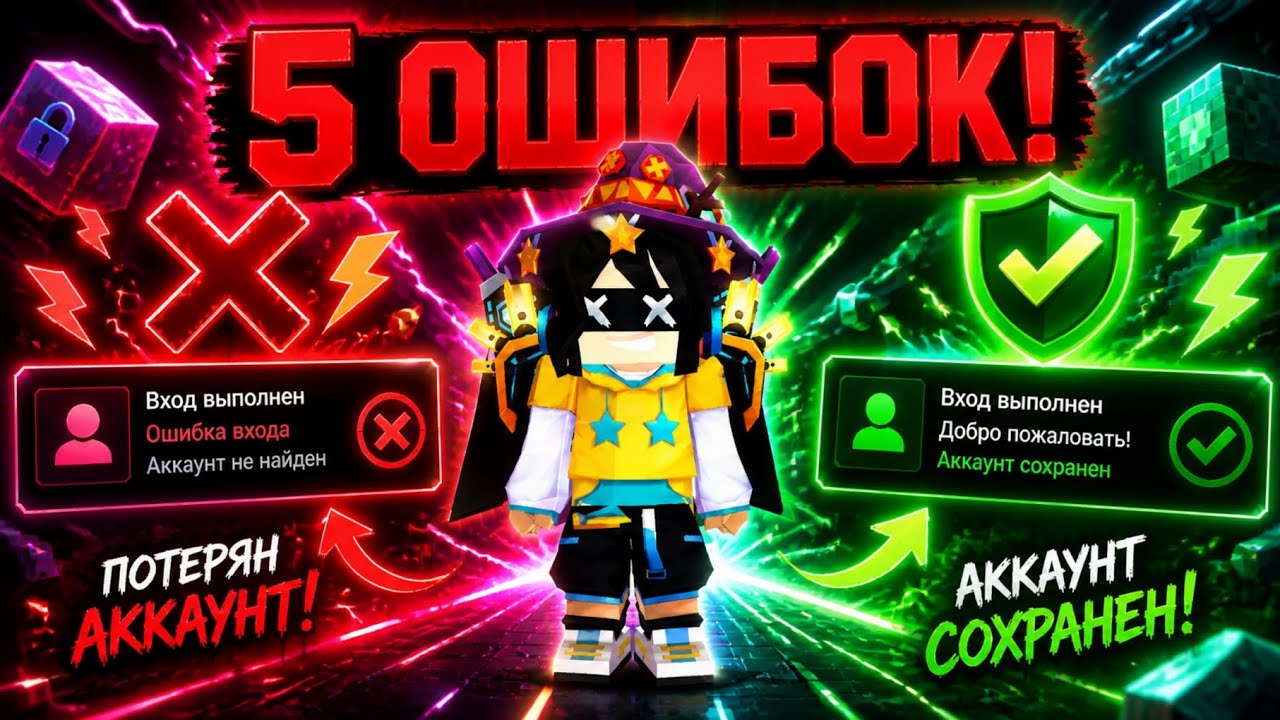 5 ОШИБОК ИЗ-ЗА КОТОРЫХ, МОЖНО ПОТЕРЯТЬ АККАУНТ В BlockmanGo!