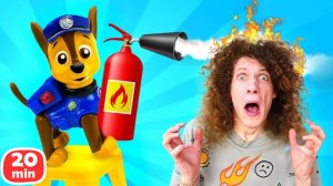 Игрушки забыли про плиту! Пожар и парковка для машинок — учим ПДД с Сашей 🚒🚗 | Для детей