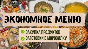 ЭКОНОМНОЕ меню на НЕДЕЛЮ. ЗАКУПКА продуктов на 2 недели. Новые рецепты и ЗАГОТОВКИ в морозилку